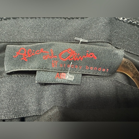 Alice + Olivia Air Black Strapless Tulip Hem Midi Dress NWT Little Black Dress - Picture 8 of 9